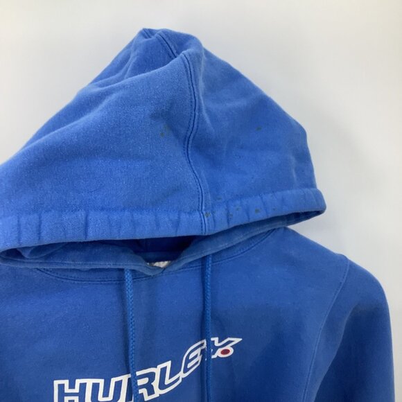 Hurley Hoodie Women's Blue Medium Cotton Blend Pullover Sweatshirt - Picture 5 of 10